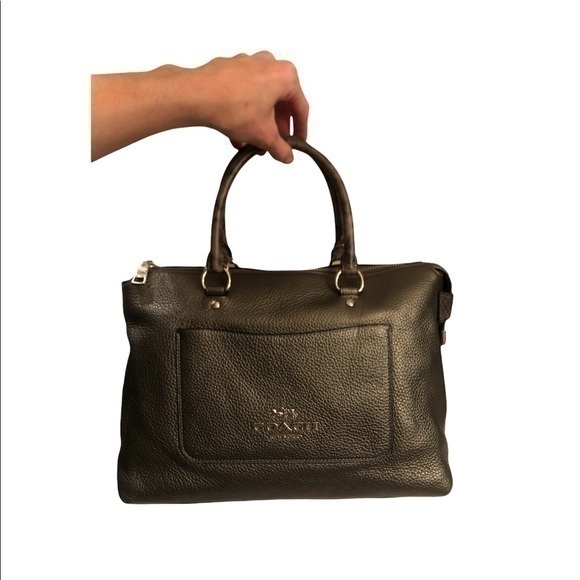 Coach silver leather Emma satchel